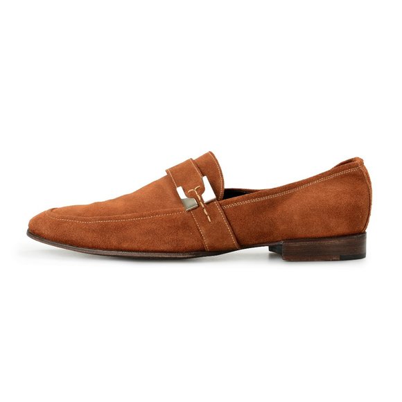 Pal Zileri Men\'s Brown Suede Leather Loafers Slip On Shoes US 8 IT 41 main image 5